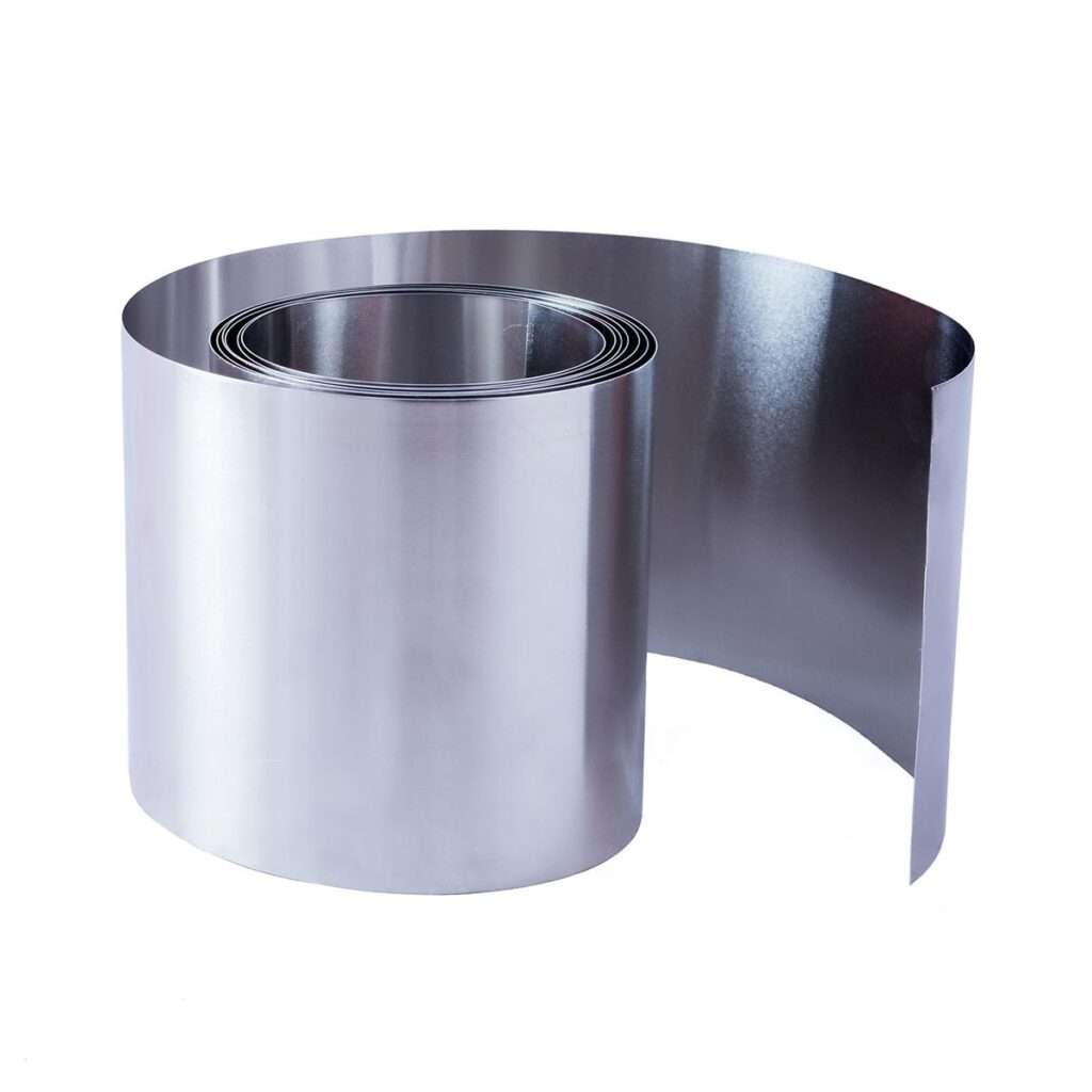 Stainless Steel 317/317L shims Thin stainless steel sheet coiled into a roll with polished surface