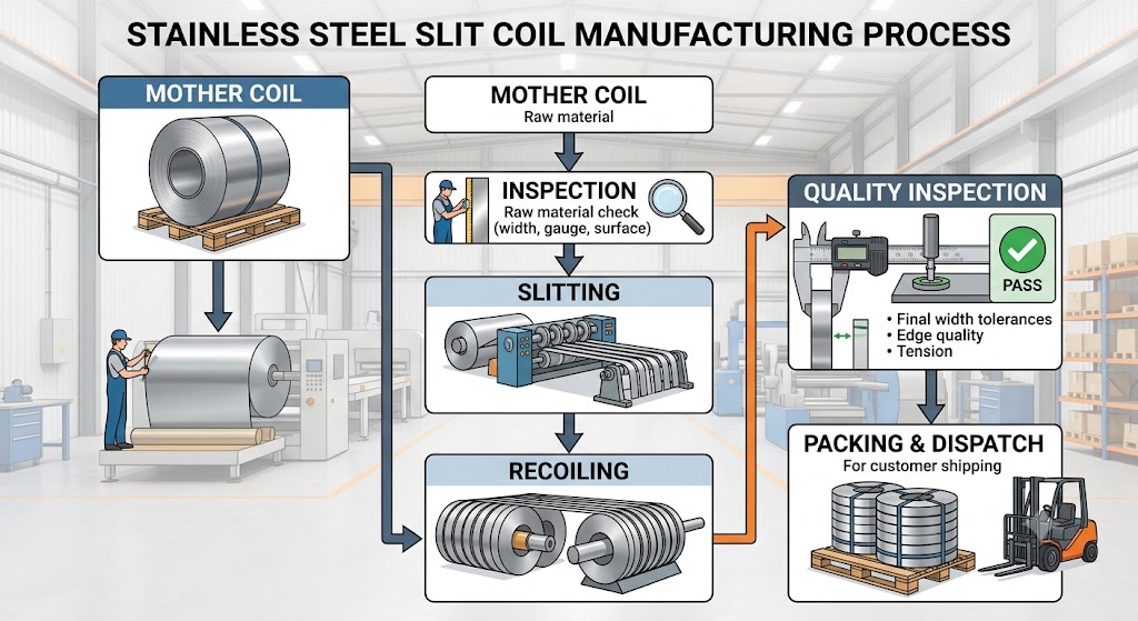 Stainless Steel Slitting Coil Manufacturing Process Flow