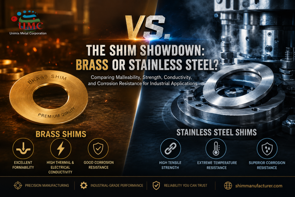 Brass vs. Stainless Steel Shim Comparison for Industrial Applications